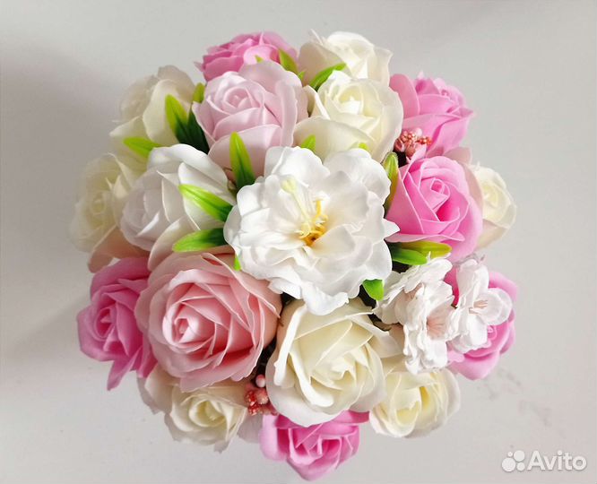 Подарок, цветы из вспененного мыла