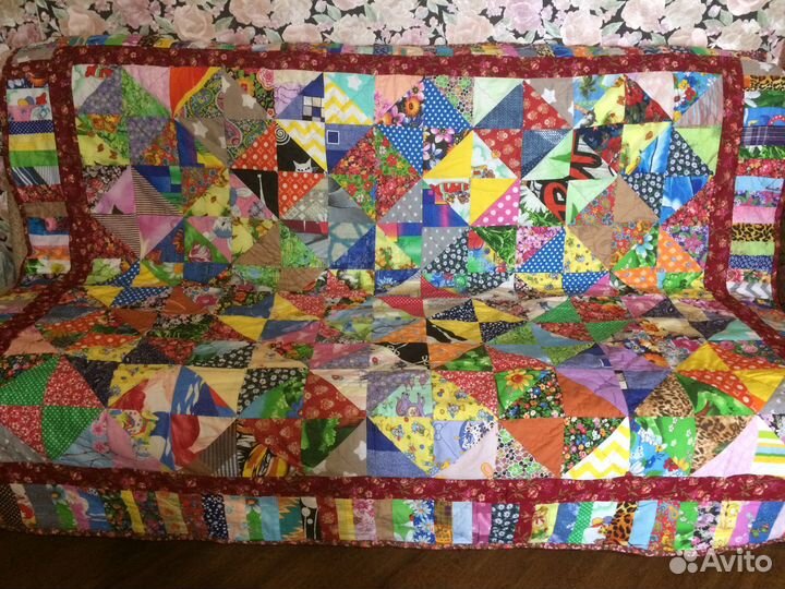 Одеяло лоскутное калейдоскоп