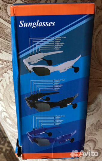 Солнцезащитные очки блютуз наушники с футляром