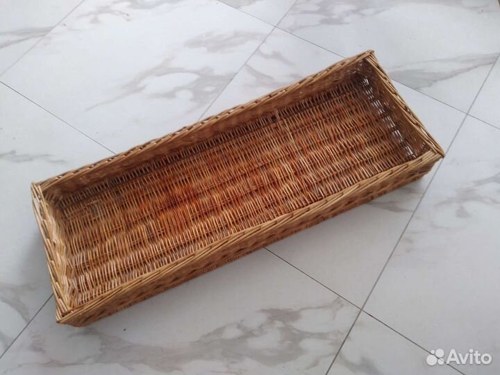 Корзина плетеная из лозы 90см на 35 см