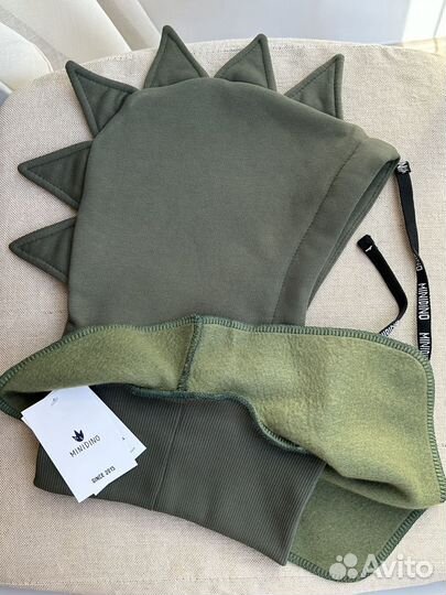 Новый Шлем-капор MiniDino динозавр хаки (М)