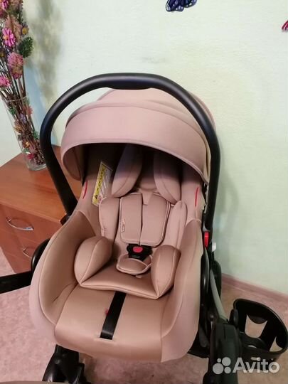 Новая коляска 3в1 Luxmom 92 (капучино)