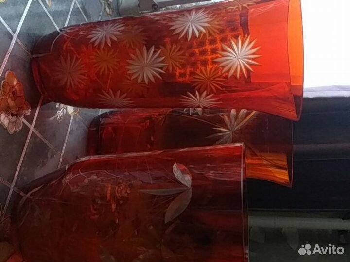 Ваза хрустальная СССР, гутное стекло