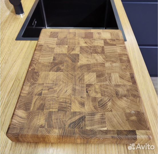 Разделочная доска торцевая из дуба 40х30х4 см