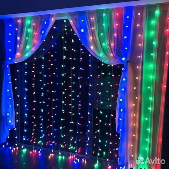 Шторки-гирлянды и шторки-звезды в ассортименте