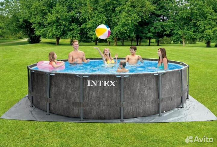 Каркасный бассейн intex 457 х 122 и 4 аксессуара