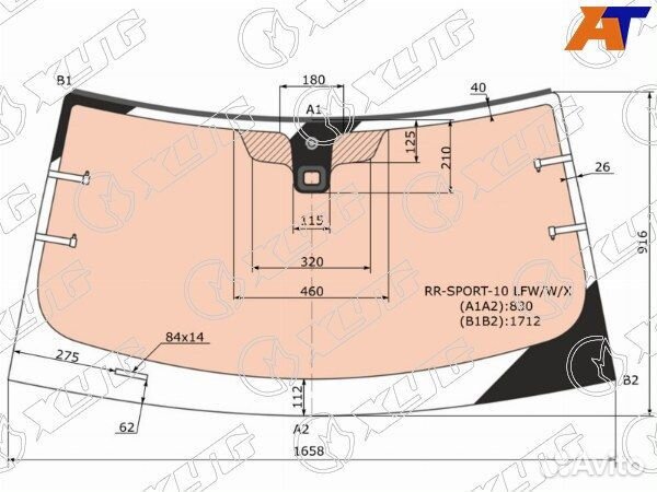 Стекло лобовое land rover range rover sport