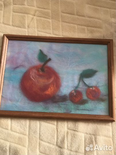 Картина из шерсти