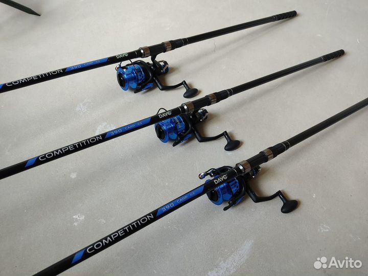 Карповый набор на 3 уд с катушками и леской