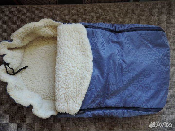 Вкладыш/конверт зимний в коляску (овчина)