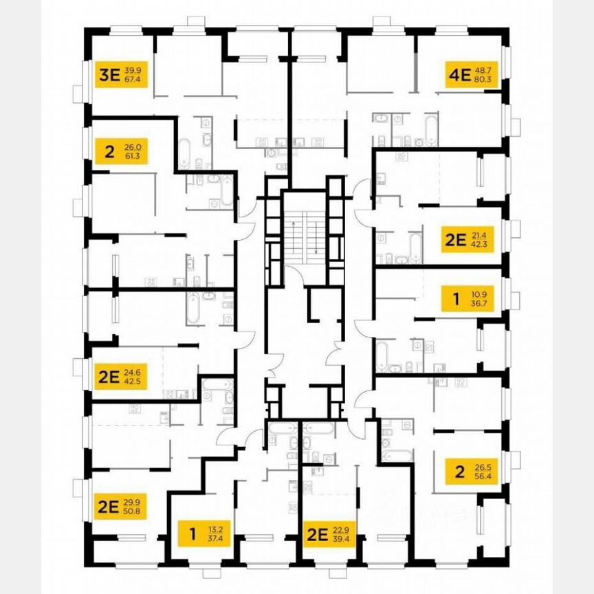 2-к. квартира, 50,8 м², 8/18 эт.