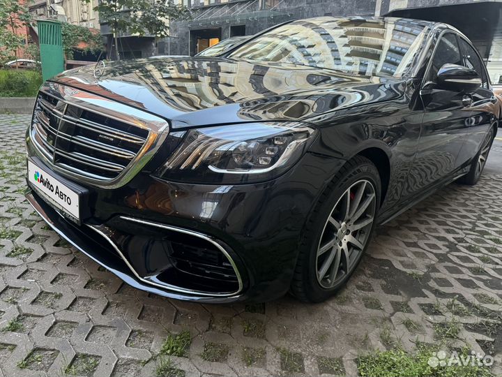 Mercedes-Benz S-класс AMG 4.0 AT, 2018, битый, 63 500 км