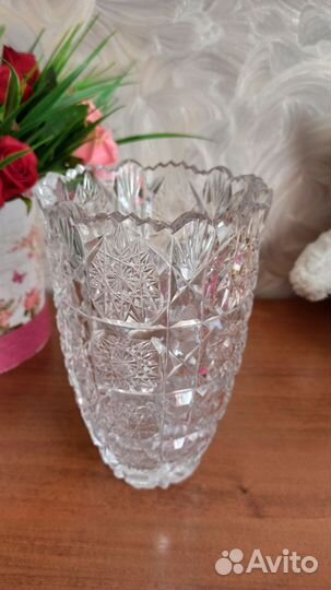 Хрустальная ваза для цветов СССР