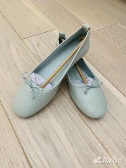 Кожаные балетки Zara 34 р