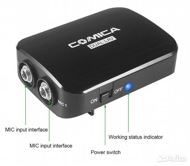 Микрофон петличный двойной CoMica dual.LAV CVM-D03