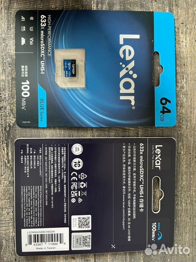 Карта памяти MicroSD 64gb