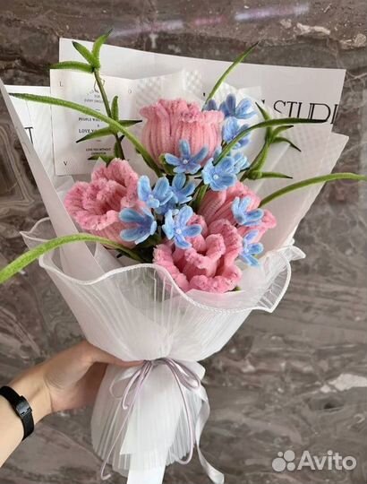 Букет из синельной проволоки