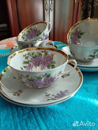 Предметы от сервиза Сирень Дулево