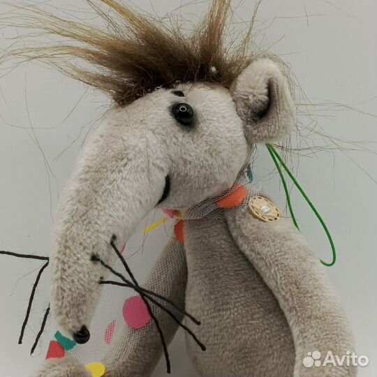 Крысеныш, серый ручная работа (подвеска-брелок)