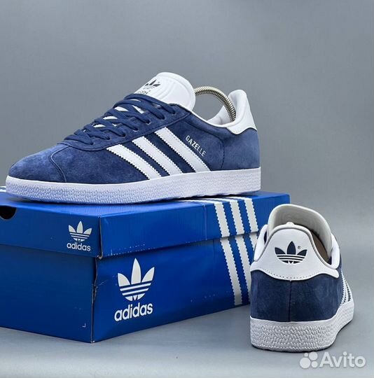 Синие кеды Adidas Gazelle