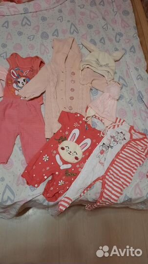 Детские вещи на девочку пакетом от 0 до 3 месяцев