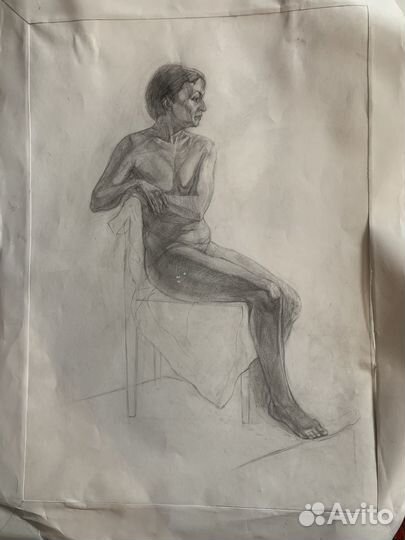 Рисунок учебные работы в колледж обнаженка