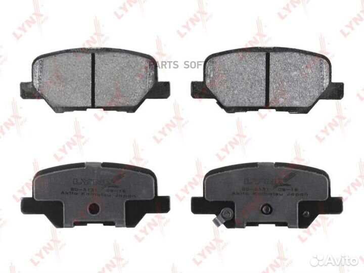 Lynxauto BD5131 Колодки тормозные дисковые зад