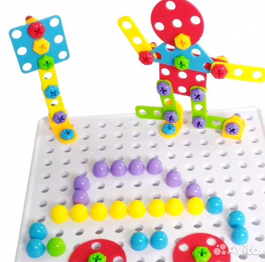 Детская мозаика с шуруповертом, 193 детали