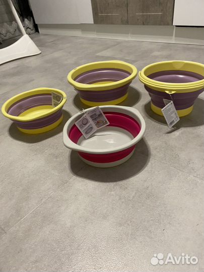 Складные миски и ведра