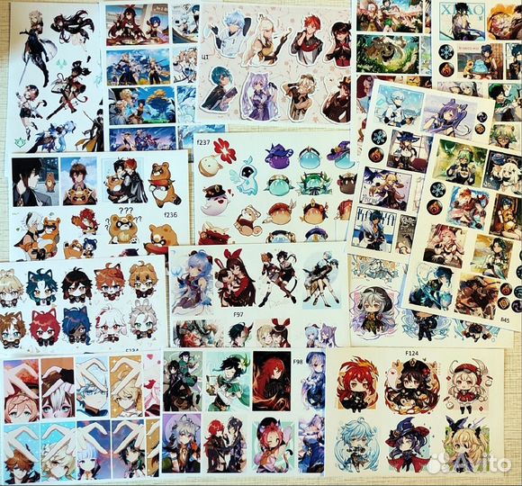 Стикерпак с персонажами Геншин Импакт