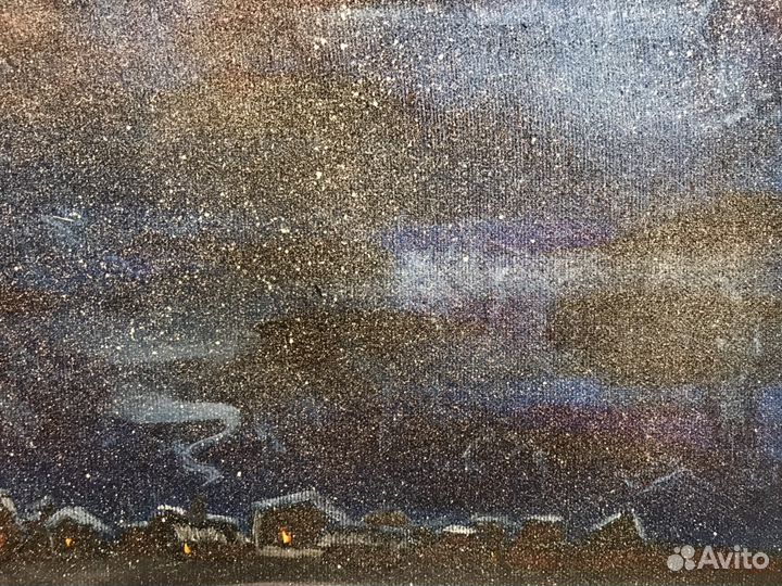 Картина маслом 50 на 40 см «Вечера на хуторе»