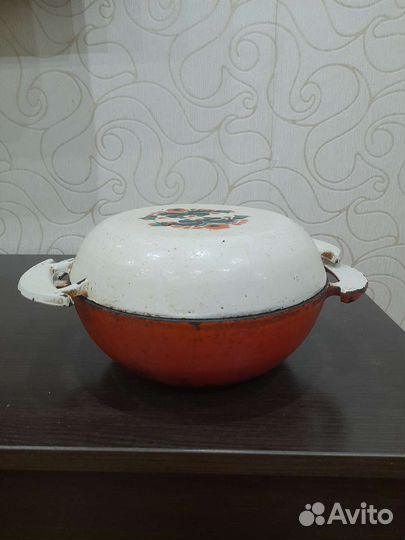 Жаровня эмалированная чугунная