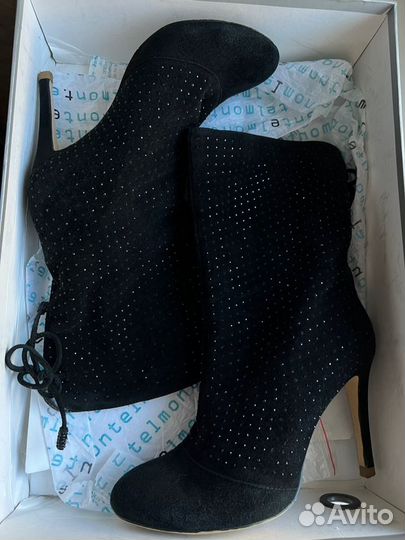 Ботильоны натуральная замша