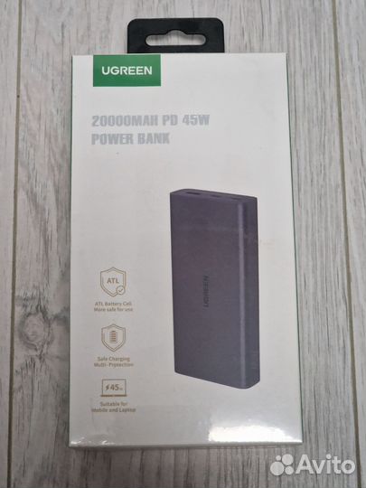 Повербанк Ugreen PB165 (80304) PD 45W 20000mAh