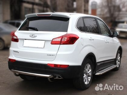 Защита заднего бампера d-60 chery tiggo-5 2014-16