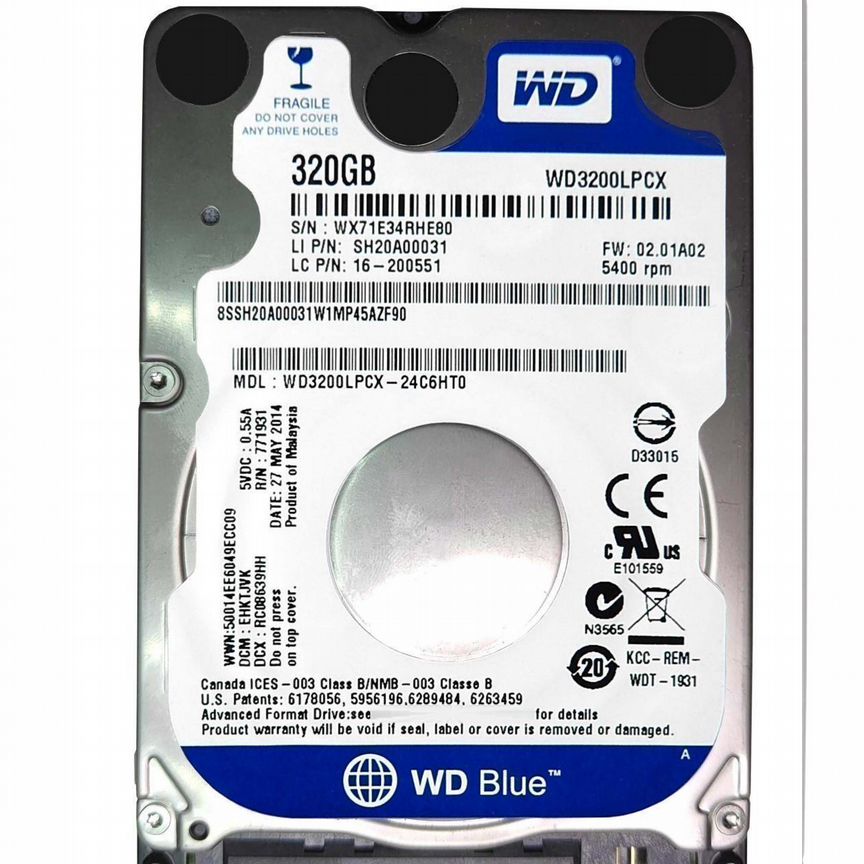 [WD3200LPCX-24C6HT0] Жесткий Диск Lenovo 320gb Sata Wd3200lpcx-24c6ht0