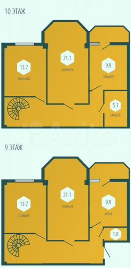 5-к. квартира, 132 м², 9/11 эт.