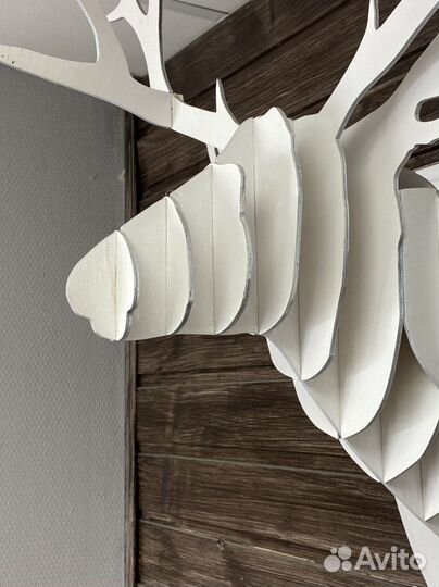 Декаративный элемент на стену. Олень из фанеры