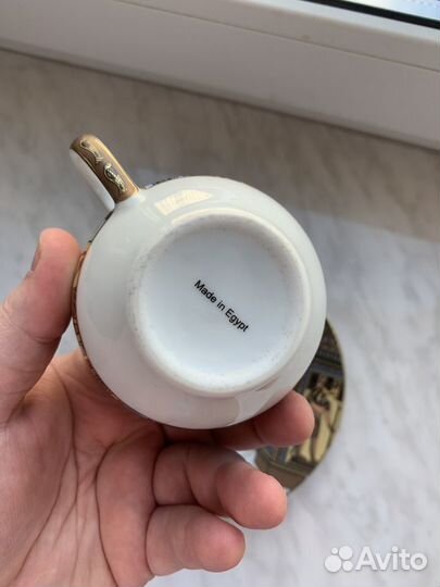 Кофейная чашка с блюдцем, сделано в Египте