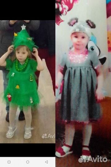 Новогодние костюмы 98 мышка и елочка
