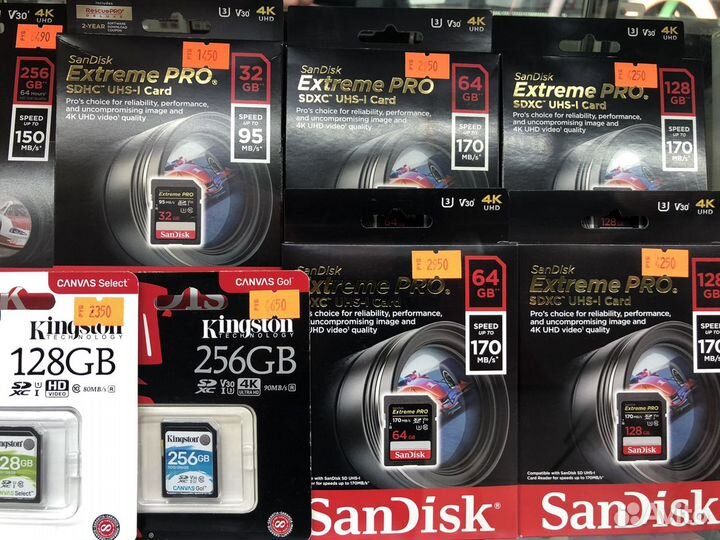 Карта памяти SD microSD Compact Flash новые