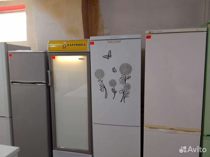 Холодильник б/у серый металлик двухкамерный