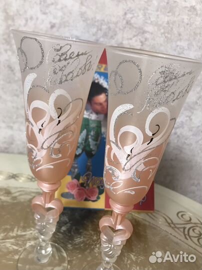 Фужеры бокалы свадебные