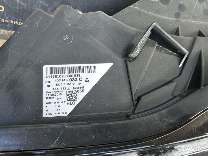 Audi a6 c7 фара диодная левая дорестайлинг