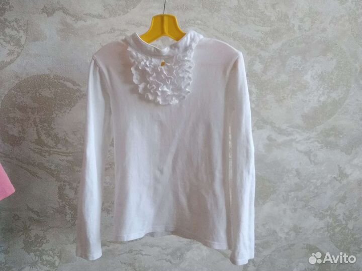 Блузка белая для девочек 134