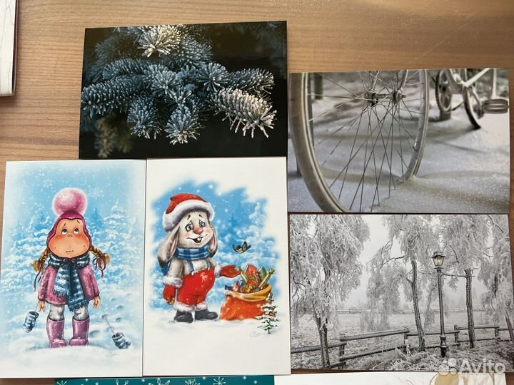 Почтовые открытки зима новый год посткроссинг