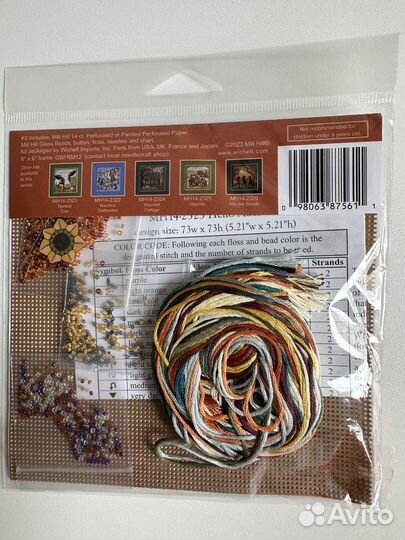 Mill hill набор для вышивания hello autum