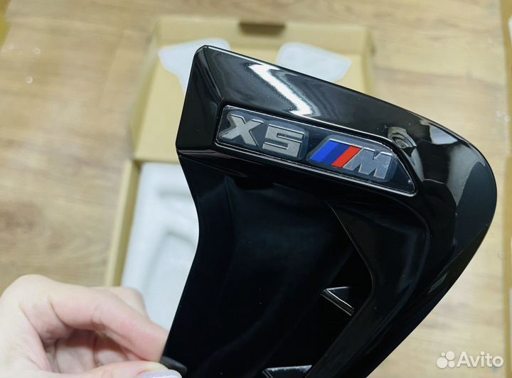 Жабры BMW X5 F15 черный глянец