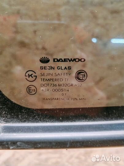 Стекло кузовное глухое левое Daewoo Nexia