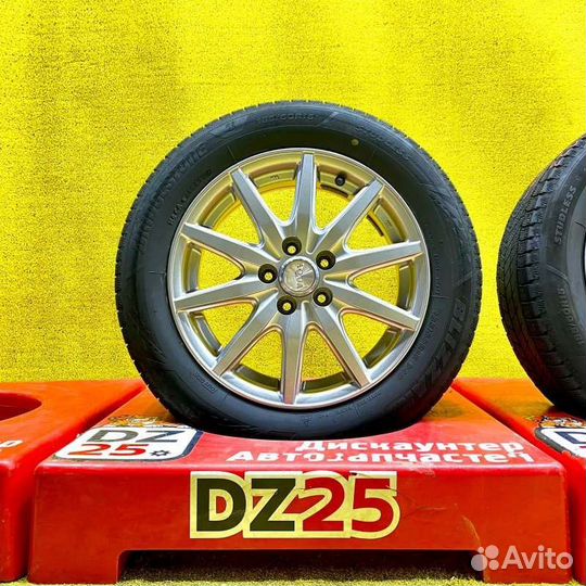 Колеса из Японии на дисках Aqua 5x100 c шинами Bridgestone 185/60R15 Магазин DZ25 К4923